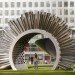 Luke Jerram, Aeolus Acoustic Wind Pavilion, Canary Warf, tubular sculpture, Greek mythology, Aeolian harp, Qanat desert, iran, sound sculpture, wind sculpture, natural melody, art, Interactive Objects, Wind Power, Zero energy