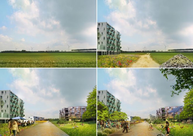 green design, eco design, sustainable design, Almere, Netherlands, Holland, MVRDV, Almere Oosterworld, urban planning, Estate for Initiatives, urban farming
