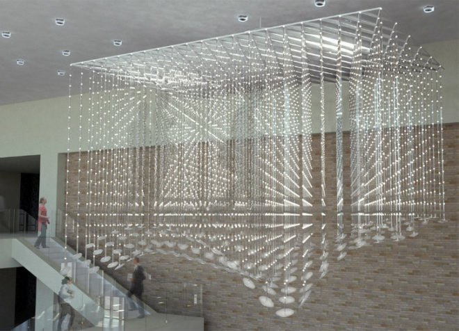 Memory Cloud, RE:site, Metalab, led installation, texas a&m, light installation,