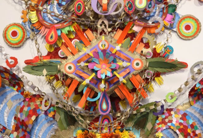green design, eco design, sustainable design, paper art, Michael Velliquette, One From Many From One, Caestecker Art Gallery, Paper sculptures