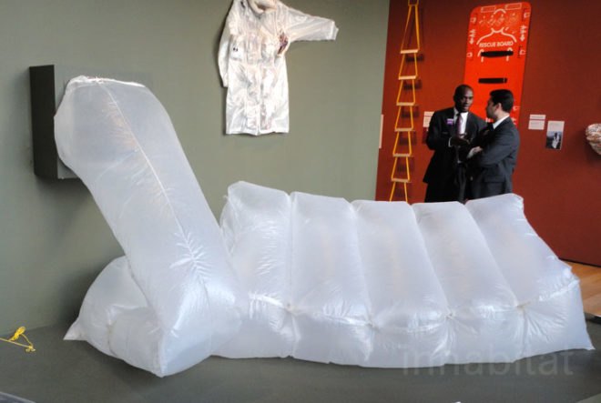 green design, eco design, sustainable design, Museum of Modern Art, Industrial Design, Dunne & Raby, Augmented Digestive System, Desert Seal, Architecture and Vision, Stephan Augustin, Watercone Water-Collection Device, clean drinking water, water purifier, Michael Rakowitz, paraSITE shelter, temporary shelter, Kosuke Tsumura, Final Home, One Child One Laptop, Synthetic Industries, Landlok Erosian Mat, Yuya Ushida, XXXX_Sofa