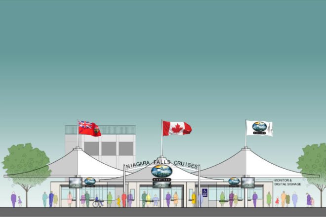 Niagara Falls Landing, Heller Manus Architects, niagara falls, hornblower, boat tours, landing facility
