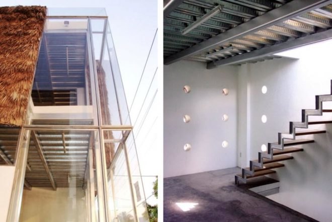 Rec Arquitectos, Cool Building, Mexico, Cuernavaca, Petate, Glass, steel, minimalist architecture, biodegradable materials, local materials, round windows, cuernavaca, Air quality, architecture, Sustainable Materials