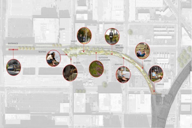 Reading Viaduct, Studio Bryan Hanes, Philadelphia, Urban Park, Elevated Park, Renovated Rail Park, Center City, Philly