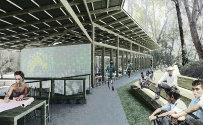 Recycling Center for Nosara, sLAB, recycling center, costa rica, NYIT, student project, student design build