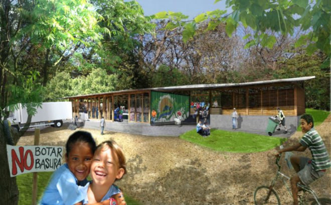 Recycling Center for Nosara, sLAB, recycling center, costa rica, NYIT, student project, student design build