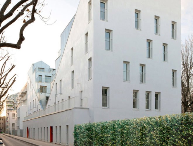 Stéphane Maupin, corrugated steel, Paris housing, urban social housing, French green building,
