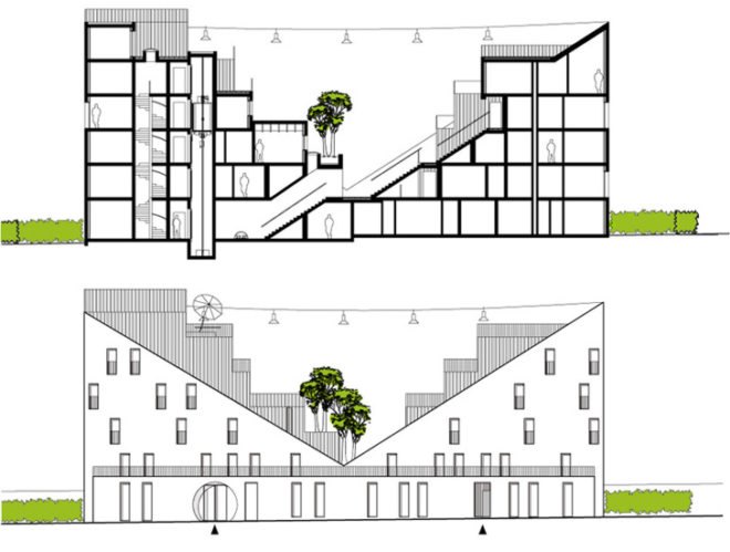 Stéphane Maupin, corrugated steel, Paris housing, urban social housing, French green building,
