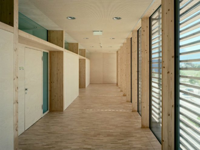 Salzburg University of Applied Sciences, Dietrich Untertrifaller, passive house, passivhaus, timber construction, eco university