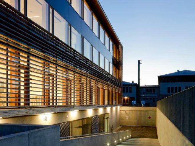 Salzburg University of Applied Sciences, Dietrich Untertrifaller, passive house, passivhaus, timber construction, eco university