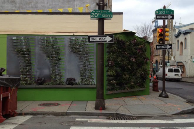 Shake Shack, Shift Design, living wall, vertical garden, temporary installation, philadelphia,