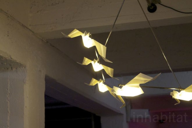 green design, eco design, sustainable design, Milan Design Week, Origami Lamp, Si Studio, Migration Lamp, Origamis Hunter, Sustainable Lighting