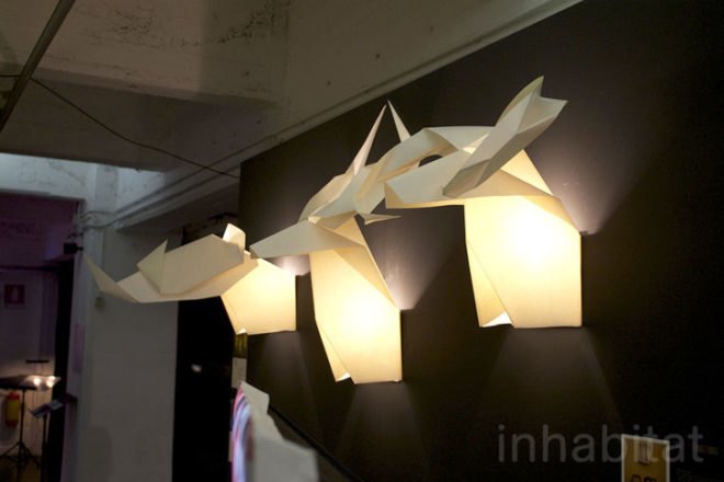 green design, eco design, sustainable design, Milan Design Week, Origami Lamp, Si Studio, Migration Lamp, Origamis Hunter, Sustainable Lighting