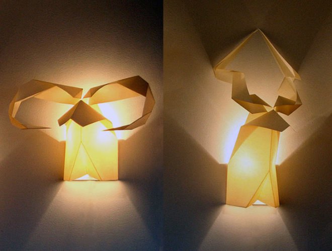 green design, eco design, sustainable design, Milan Design Week, Origami Lamp, Si Studio, Migration Lamp, Origamis Hunter, Sustainable Lighting