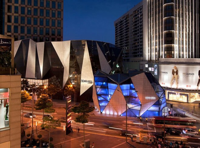 green design, eco design, sustainable design, double skinned facade, renovation, Kuala Lumpur Starhill Gallery, Spark Architects, Chanel, Louis Vuitton, Sehpora, prismatic addition, LED lights