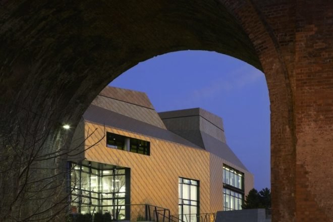 copper, Hive, Feilden Clegg Bradley Studios, UK, Worcester, natural ventilation, daylighting, BREAAM, green design, sustainable design, eco-design, climate change, UK-CIP, Worcester library, indigenous plant species, carbon emissions