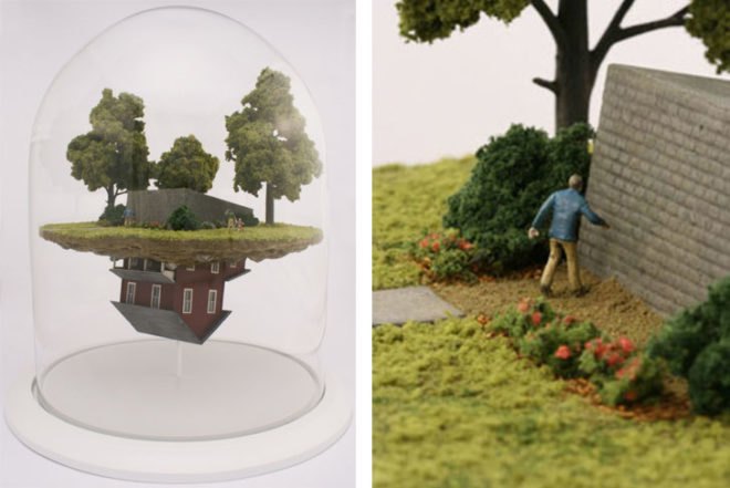 NYC art, Thomas Doyles, catastrophic memories, miniature art, miniature worlds, art