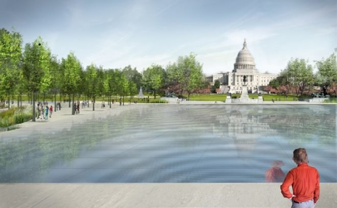 union square Proposal, Diller Scofidio + Renfro, DS+R, washington mall, design competition, landscape interventions, green roof, wetlands
