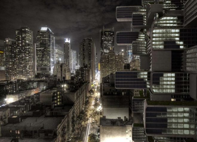 IAMZ, NYC, Chlorophyll Tower, apocalyptic, CO2, photosynthesis, biomimicry, mixed-use development, green design, sustainable design, eco-design, Manhattan, daylighting, natural ventilation, modular design