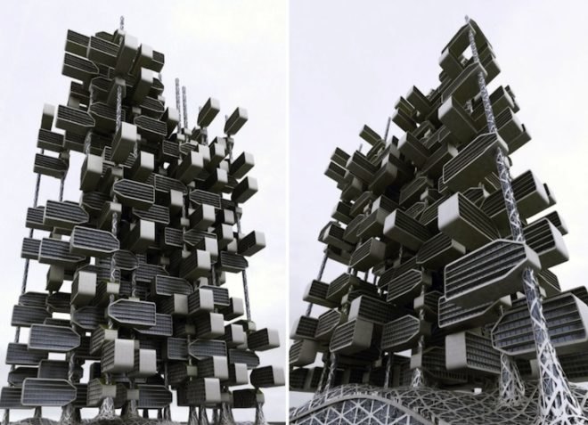 IAMZ, NYC, Chlorophyll Tower, apocalyptic, CO2, photosynthesis, biomimicry, mixed-use development, green design, sustainable design, eco-design, Manhattan, daylighting, natural ventilation, modular design