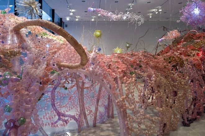 PET, plastic bottles, recycled art, Aurora Robson, green design, sustainable design, eco-design, eco-art, recycled art, pollution, waste, waste to treasure