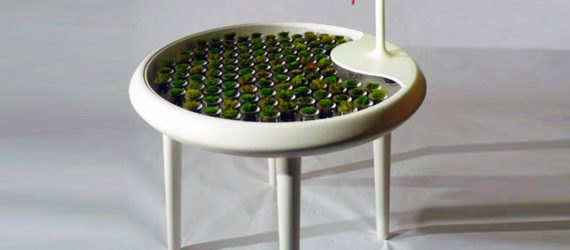 Biophotovoltaics, BPV, Moss, Table, Green design, Green furniture, bio energy harvesting