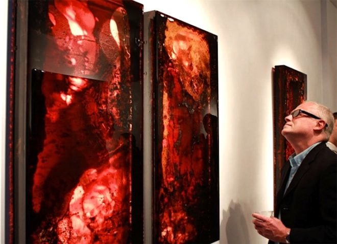slaughterhouses, blood, Jordan Eagles, art, recycled materials, green design, sustainable design, eco-design, art, eco-art