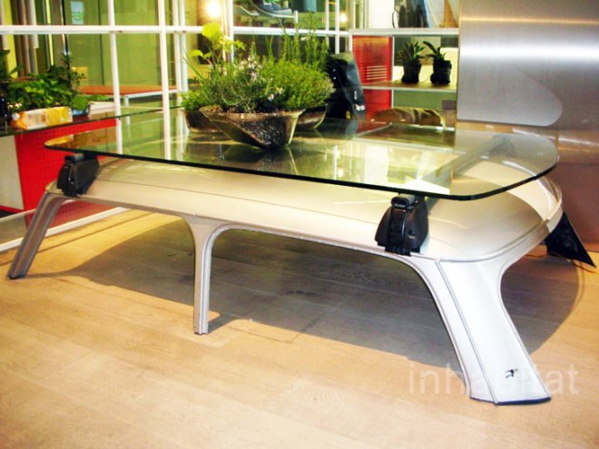 car table, recycled car table, recycle car part furniture, Stefano Canto, Artwo, green funiture, eco furniture