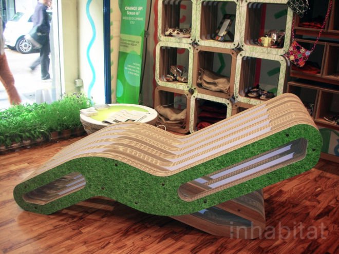 Recycled corrugated cardboard furniture, cardboard furniture, Xchair, Studio Caporaso