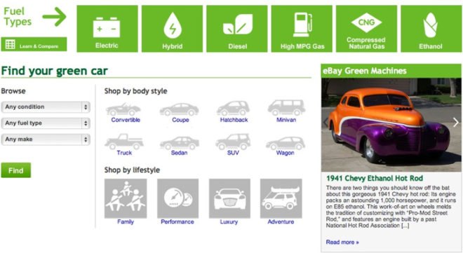 ebay, e bay, ebay green driving, green driving, green driving website, used car website, buy used car, buy electric vehicle, buy fuel efficient vehicle, green cars, eco cars, green transportation, eco vehicle, hybrid car, hybrid vehicle, sustainable car, used cars, buy used car parts