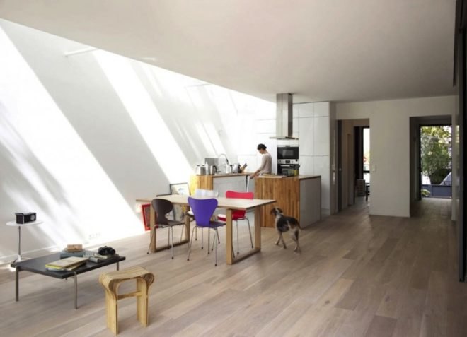 rooftop garden, Djuric Tardio, France, eco-sustainable house, green design, Paris, eco-design, sustainable design, daylighting, natural ventilation, sustainably-sourced wood, prefab construction