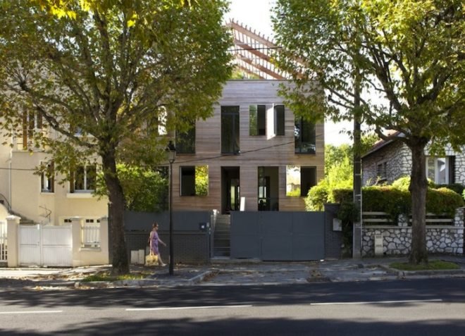 rooftop garden, Djuric Tardio, France, eco-sustainable house, green design, Paris, eco-design, sustainable design, daylighting, natural ventilation, sustainably-sourced wood, prefab construction