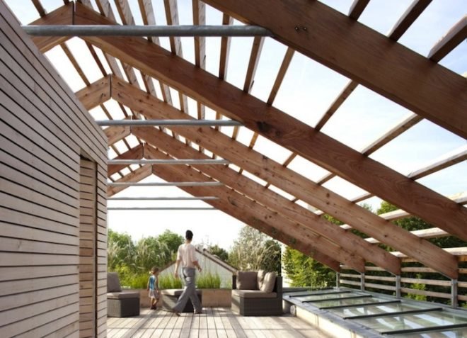 rooftop garden, Djuric Tardio, France, eco-sustainable house, green design, Paris, eco-design, sustainable design, daylighting, natural ventilation, sustainably-sourced wood, prefab construction