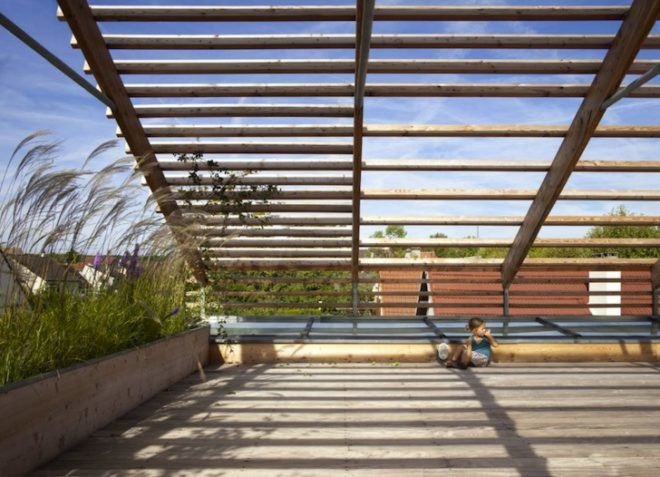 rooftop garden, Djuric Tardio, France, eco-sustainable house, green design, Paris, eco-design, sustainable design, daylighting, natural ventilation, sustainably-sourced wood, prefab construction