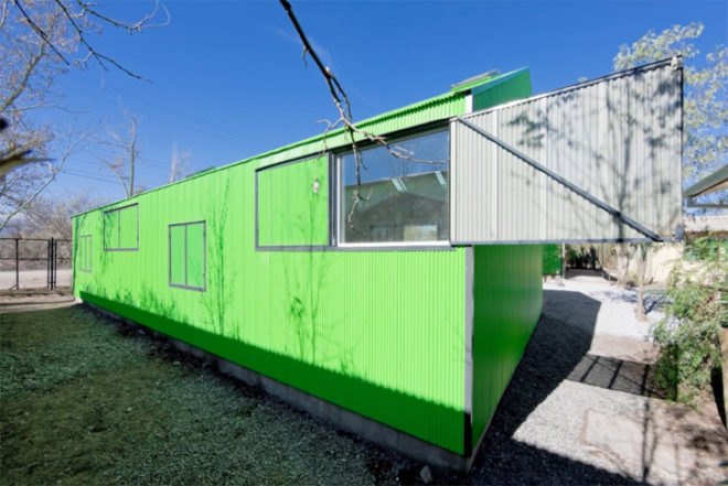 LAND Arquitectos, green schools, Chile, Santiago, Long-lasting materials, affordable materials, insulation, ventilation, Fluorescent Green Shelters, prefab architecture, Daylighting