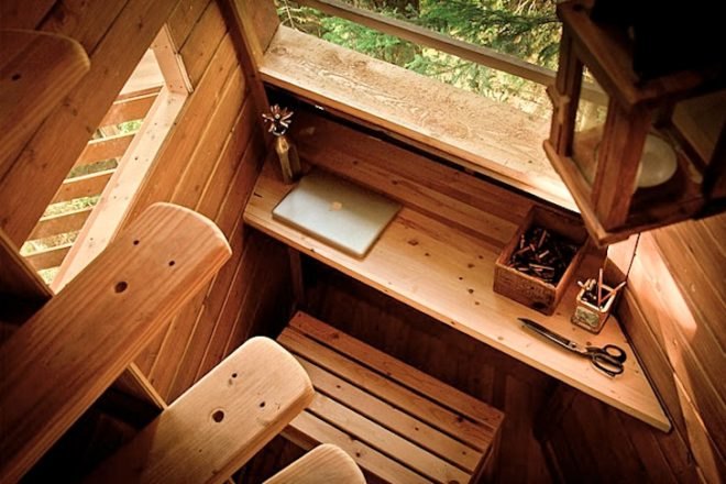 Joel Allen, treehouses, Hemloft, green design, sustainable design, Whistler, BC, eco-design, recycled materials, Craigslist, social media, forest, Canada, architecture, green design