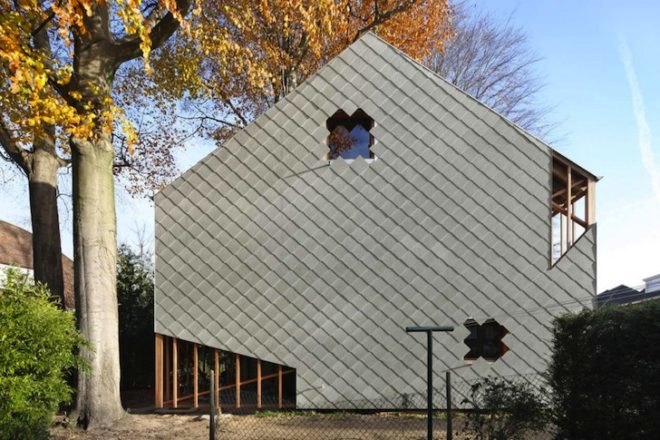 Architecten De Vylder Vinck Taillieu, House Bernheimbeuk, Belgium, Ghent, tree, daylighting, minimalist, green design, sustainable design, eco-design, small footprint, daylighting, minimalist