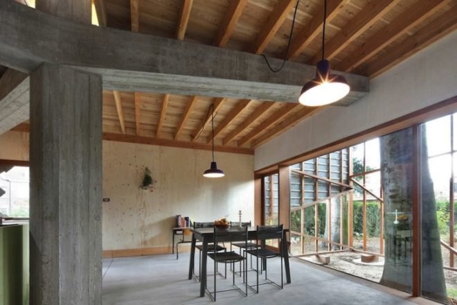 Architecten De Vylder Vinck Taillieu, House Bernheimbeuk, Belgium, Ghent, tree, daylighting, minimalist, green design, sustainable design, eco-design, small footprint, daylighting, minimalist