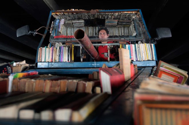 raul lemesoff, book art, weapon of mass instruction, arma de instruccion masiva, free library