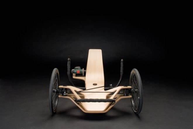bent plywood, bosch electric drill, electric vehicle, green transportation, HAWK, Jirka Robert Wolff, Rennholz, sustainable materials