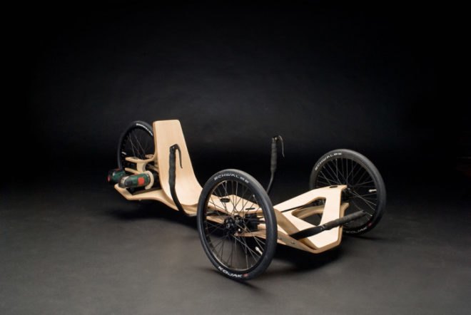 bent plywood, bosch electric drill, electric vehicle, green transportation, HAWK, Jirka Robert Wolff, Rennholz, sustainable materials