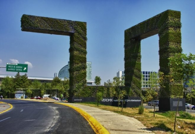 VerdMx, Mexico City, Mexico, vertical gardens, eco-sculptures, public art, sustainability, Nissan
