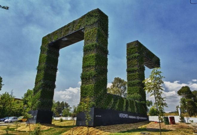 VerdMx, Mexico City, Mexico, vertical gardens, eco-sculptures, public art, sustainability, Nissan