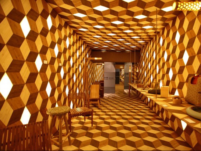 Bamboo LED, Jeff Dah-Yue Shi, Bamboo Wall, LED Wall, Green Materials, Taiwanese Design, Taiwan Design Center's Award, Gold Pin Design Mark