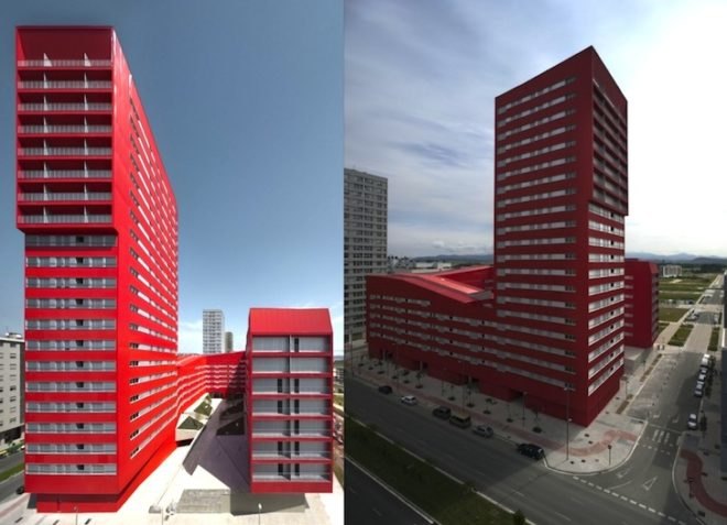 Salburua, Spain, social design, social housing, affordable housing, cogeneration, excess energy, energy savings, green design, sustainable design, eco design, ACXT, 242 social housing units, natural gas