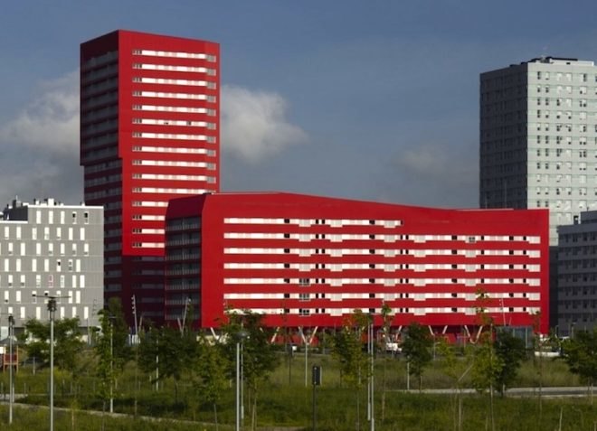 Salburua, Spain, social design, social housing, affordable housing, cogeneration, excess energy, energy savings, green design, sustainable design, eco design, ACXT, 242 social housing units, natural gas