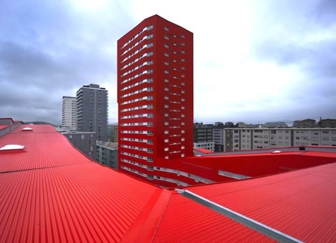 Salburua, Spain, social design, social housing, affordable housing, cogeneration, excess energy, energy savings, green design, sustainable design, eco design, ACXT, 242 social housing units, natural gas