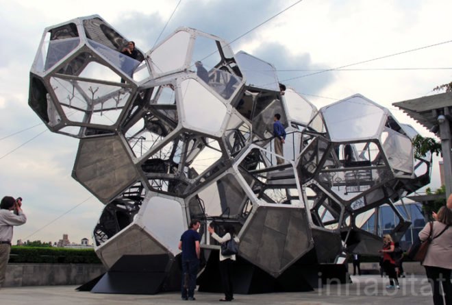 Met museum, metropolitan museum of art, Tomas Saraceno, geodesic architecture, Cloud City, floating architecture, futuristic architecture, summer at the met, ny architecture, temporary architecture, space architecture