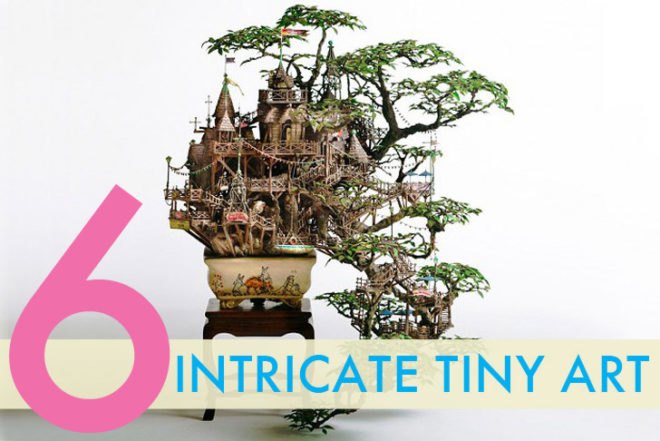 Japanese art, Takanori Aiba, bonsai, castles, Japanese Bonsai Series