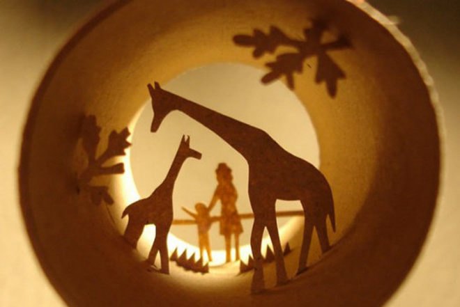 French art, Anastassia Elias, Cardboard Toilet Paper Rolls, recyclable cardboard